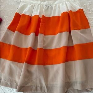 ECI Orange and White Striped Skirt